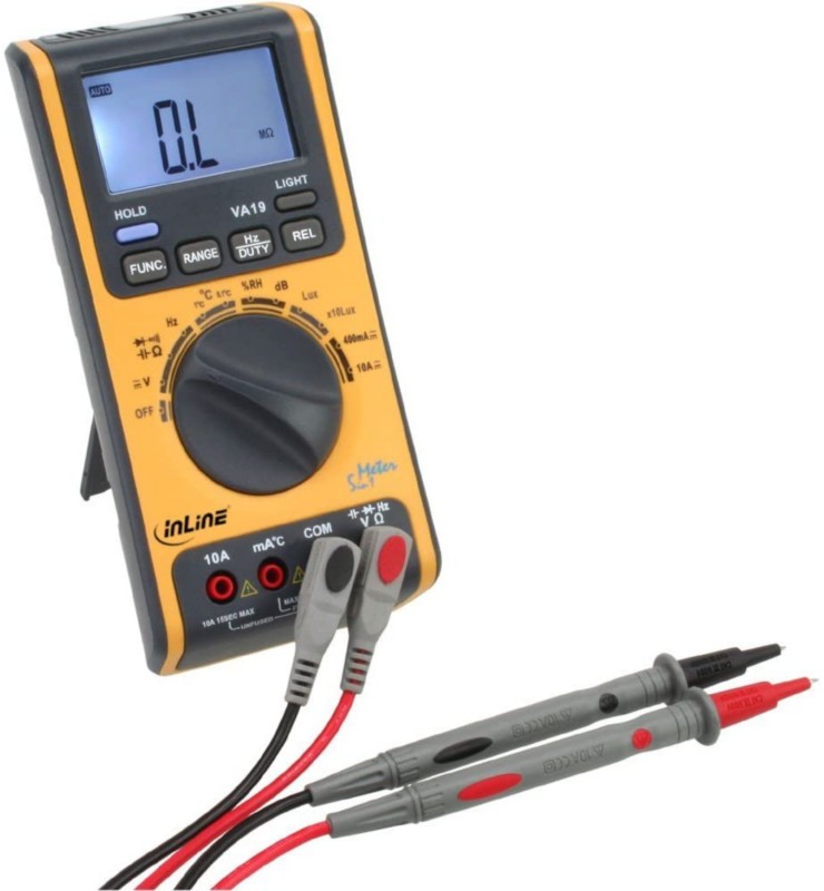 Inline Tragbares Multimeter 43116 Stromversorgung: Batterie Test Typ: Spannung, Strom, Frequenz, Temperatur, Diode, Kont...