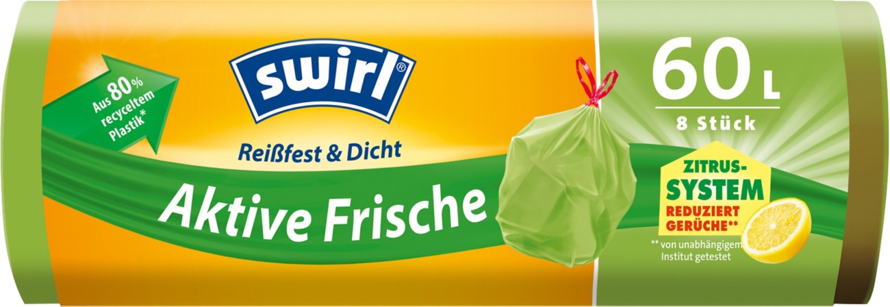Swirl Müllbeutel Aktive Frische 8 Stück 15 x 5,3 x 5,3 cm