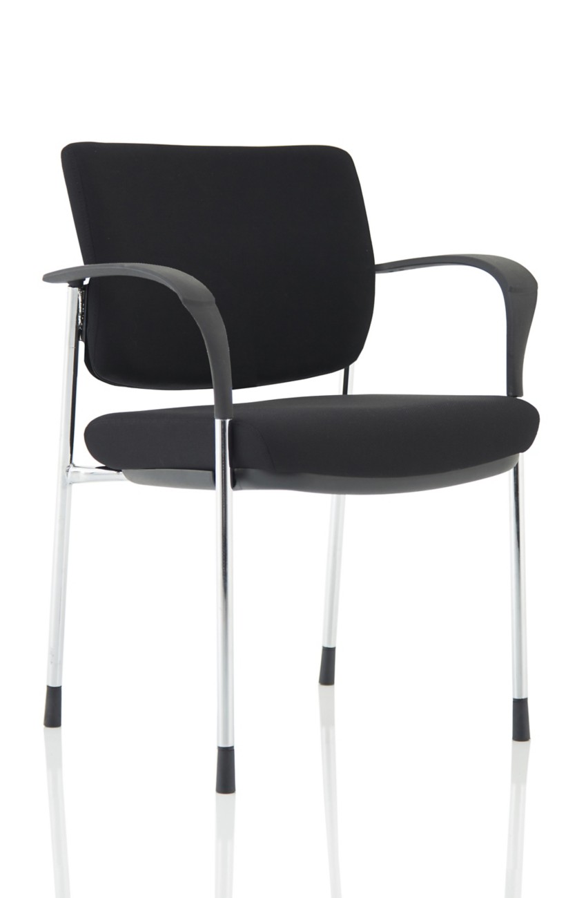 Dynamic Brunswick Deluxe Visitor Chair Fixed Armrest Black 115 Kg Br000222 620 X 510 X 830 Mm