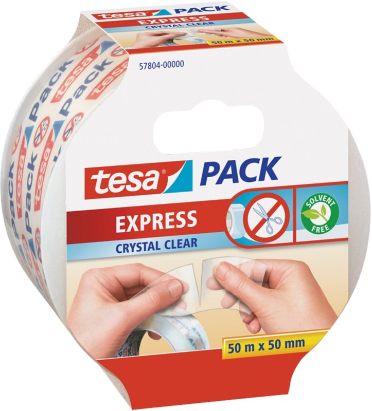 Thumbnail - tesa Packband tesapack Express Transparent 50 mm (B) x 50 m (L) PP (Polypropylen)