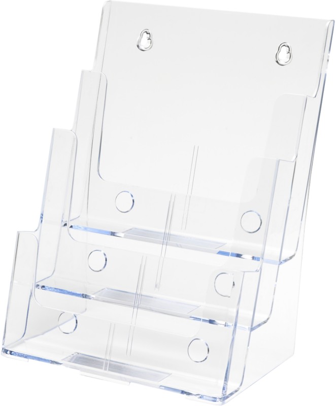 Deflecto 3 Tiered A4 Portrait Multi Tiered Literature Holder Transparent Pack of 2