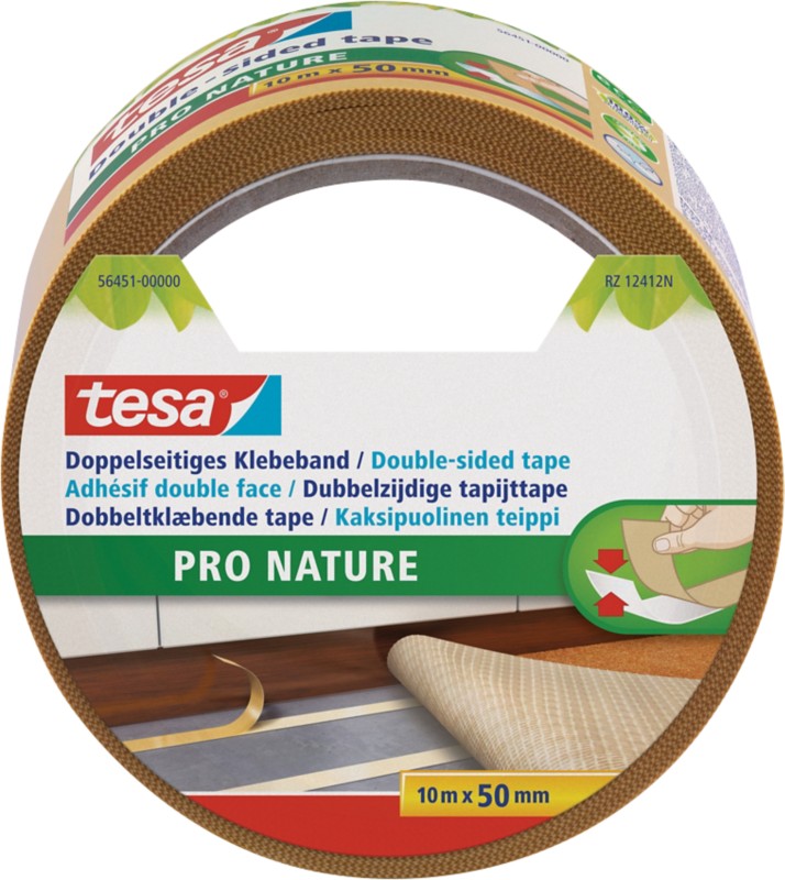 Thumbnail - tesa Doppelseitiges Klebeband Pro Nature Weiß 50 mm x 10 m