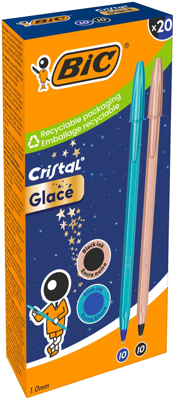 Bic Ballpoint Pen Assorted 0.32 Mm Medium Ballpoint Refillable Pack Of 20