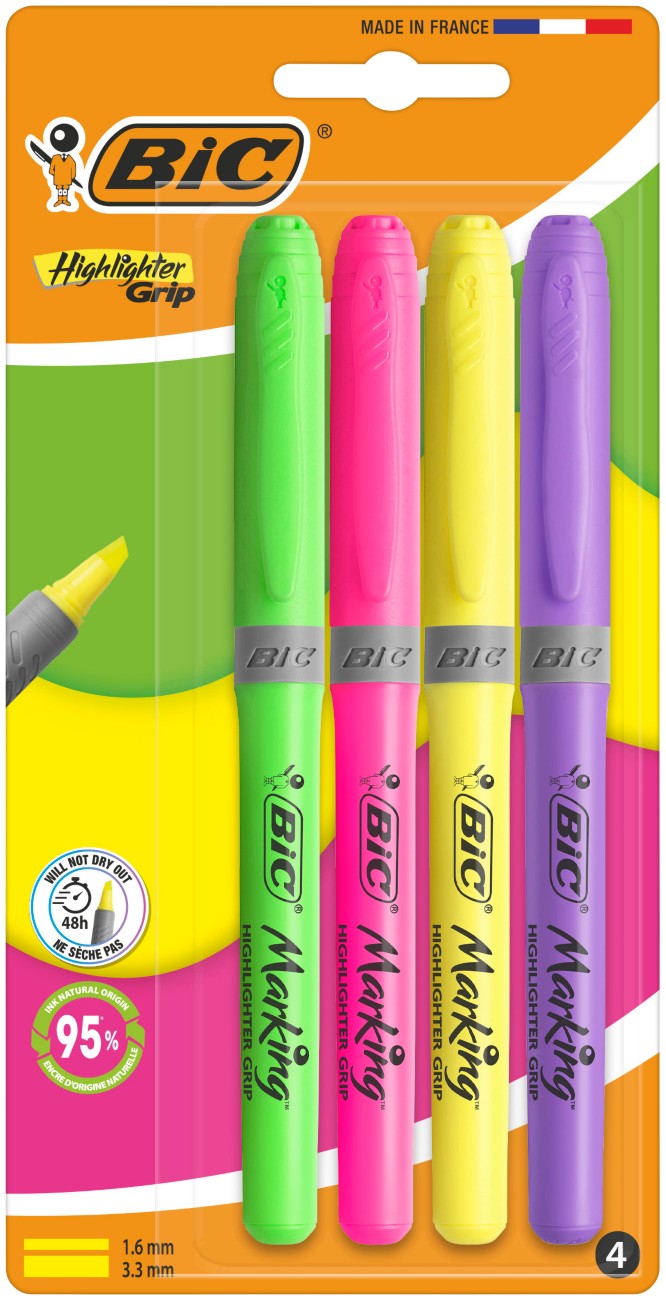 Bic Bichighlighter Assorted Medium Chisel 1.6 Mm