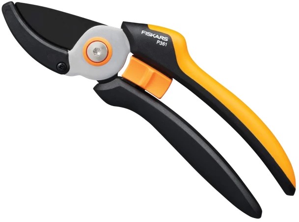 Fiskars Solid Anvil Pruner Ergonomically Shaped Black, Orange 1057165