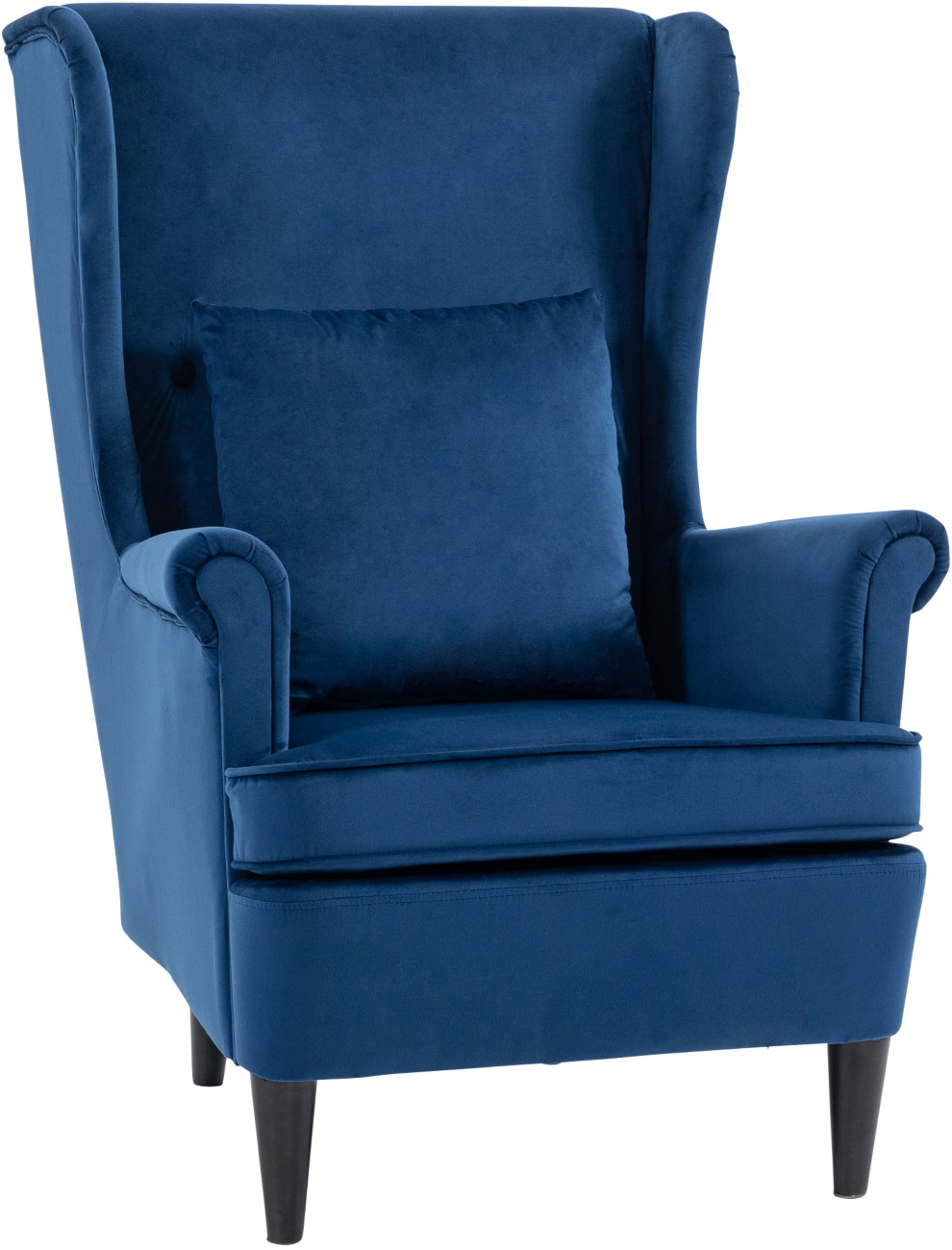 HOMCOM - Wingback Accent Chair - Velvet - Blue - Small - Image 5