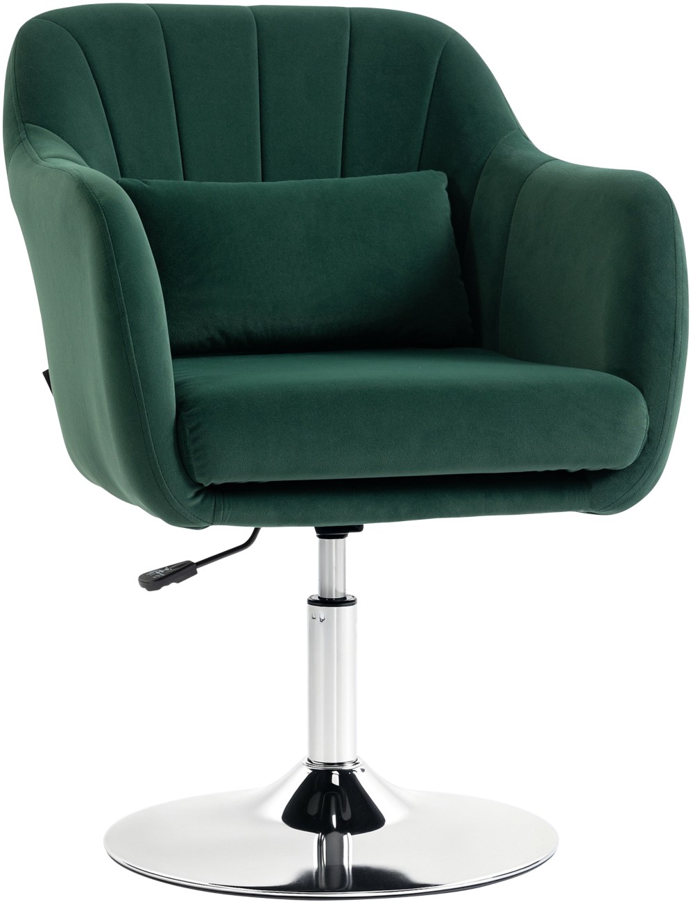 HOMCOM Retro Velvet Swivel Accent Tub Chair with Steel Frame Dark Green - Image 5