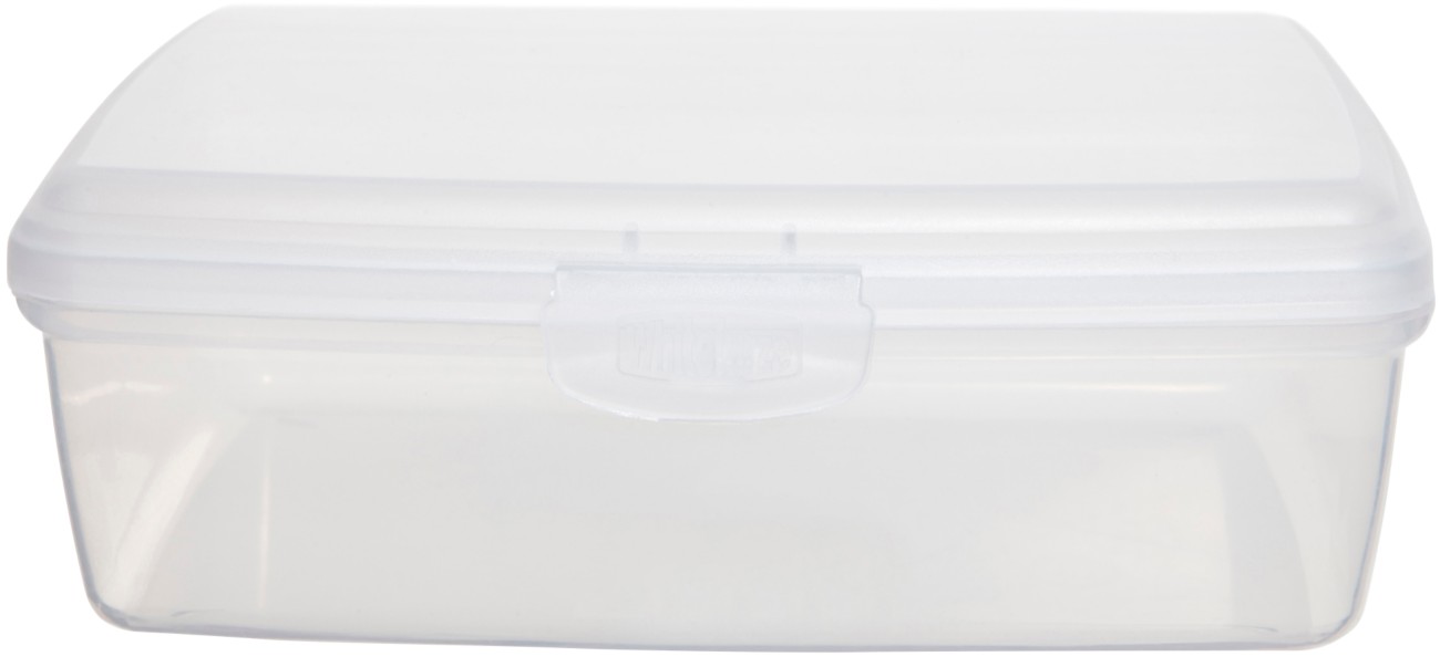 Whitefurze Polypropylene Storage Box 0.5L With Lid Natural 1.1 X 1.5 X 0.6 Cm