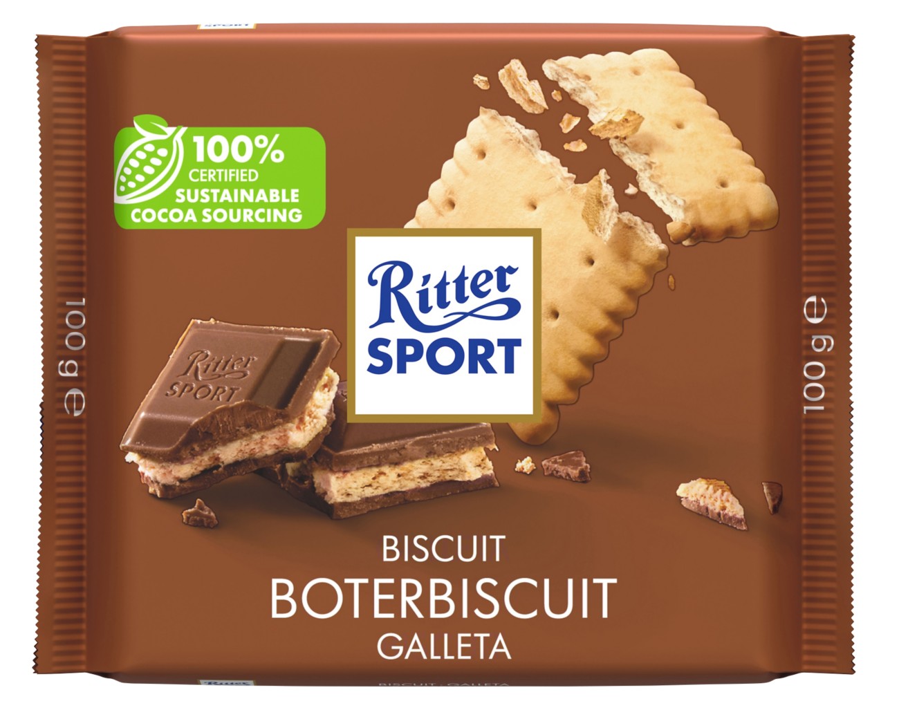 RITTER SPORT Knusperkeks Milchschokolade Schokolade 100 g 1244431