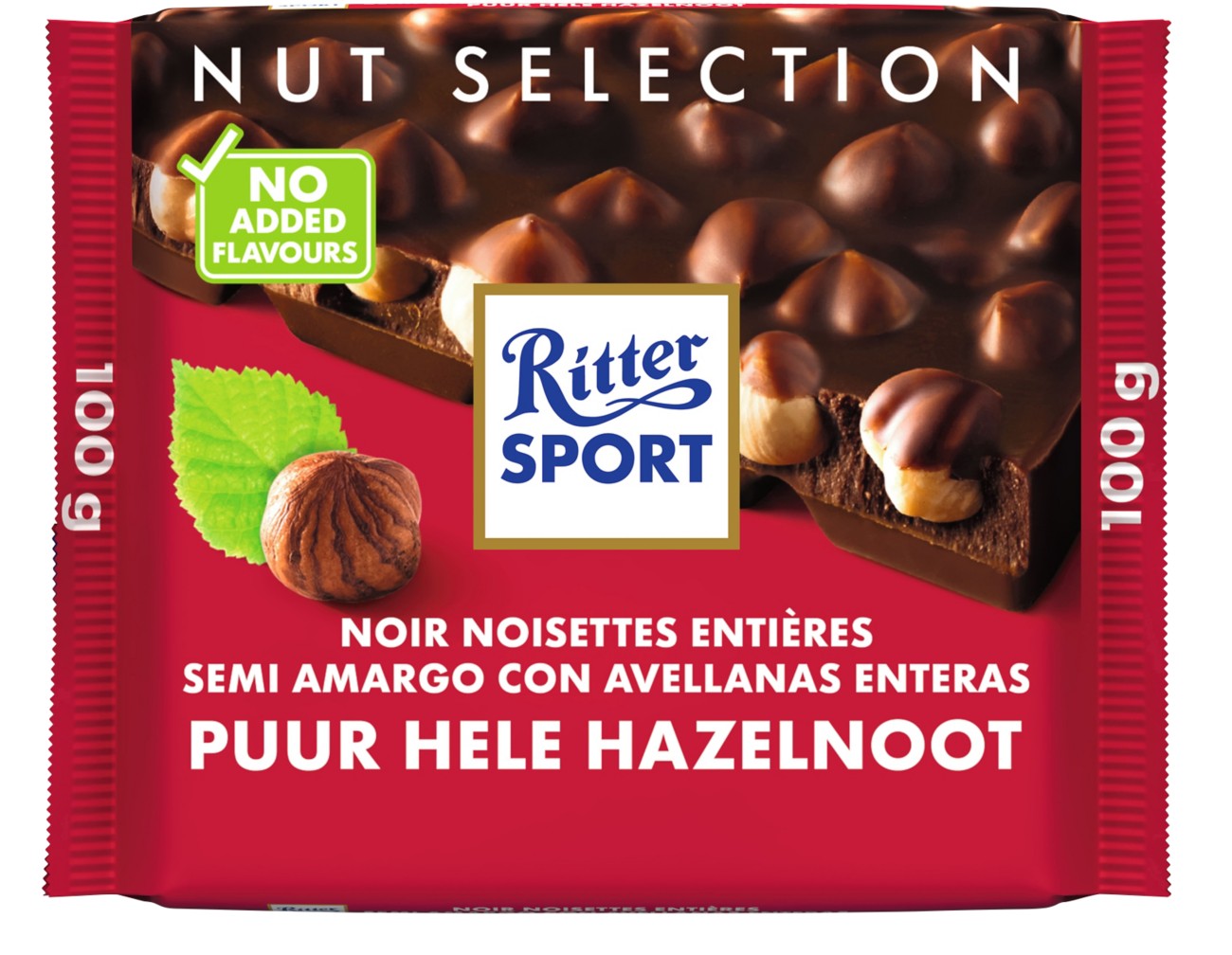 RITTER SPORT Dunkle Vollnuss Milchschokolade Schokolade 100 g 1244432