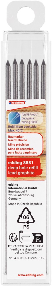 Edding 8881 Refill Graphite Lead Set, 6 Piece 4057305063106 - Image 9