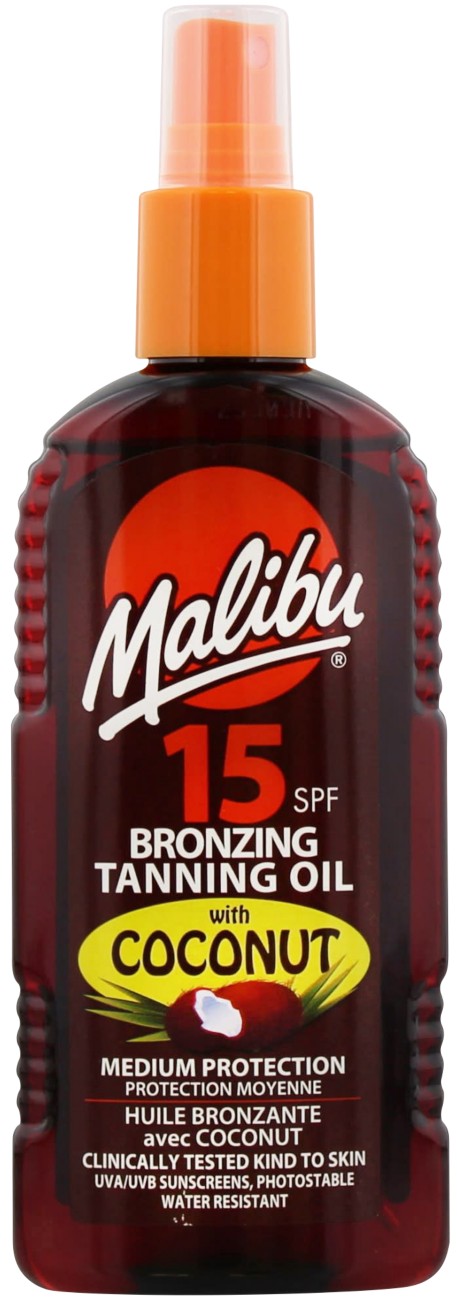 Malibu Tanning Oil SPF 15 Bronzing  with Coconut, 200 ml x 2 - Image 7