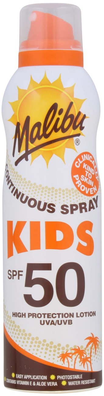 Malibu Sun Kids SPF 50 Continuous Lotion Spray, 175ml | High Protection Sunscreen for Children, Easy Apply Kids Sun Spray, Water Resistant - Image 5