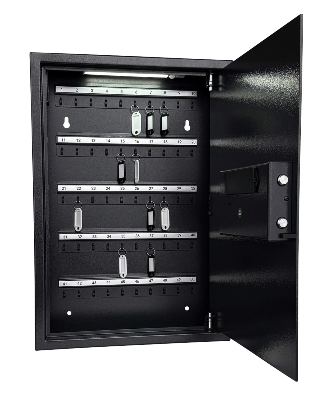 Pavo High Security Smart Steel Key Cabinet 50 Key Capacity Dark Grey - Image 3
