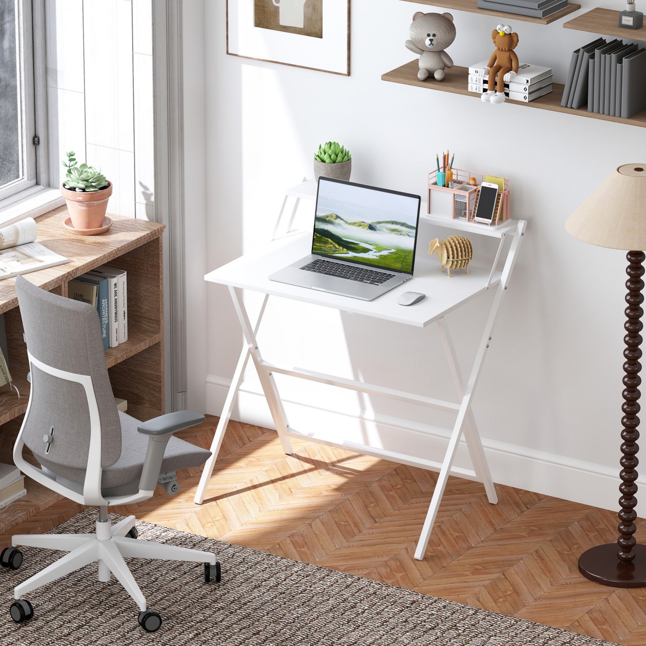 Homcom Writing Desk Desk Other 836-607V81wt 755 X 500 X 865 Mm