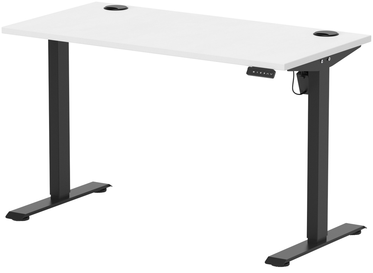 Lite 1200X600 Height Adjustable Desk White Top Cp Black Leg - Image 3