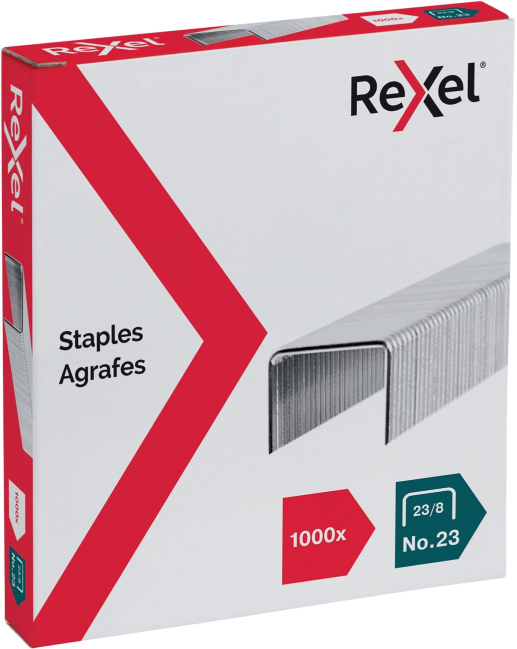Rexel Staples 23/8 2101054 Steel Silver Pack Of 1000 - Image 8