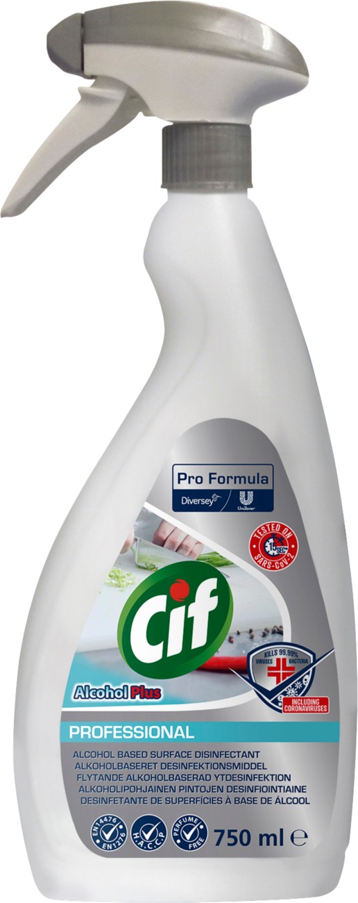 Cif Pro Formula Alcohol Plus Liquid Surface Disinfectant Spray 750 Ml