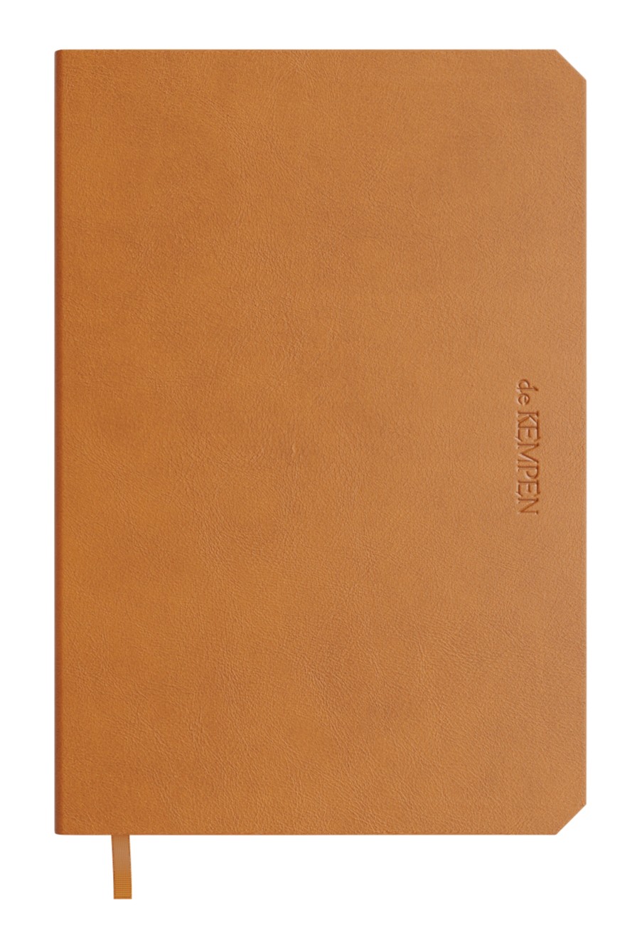 de KEMPEN Notizbuch DIN A6 Liniert Fadenheftung Seitlich gebunden Softcover Braun 192 Seiten