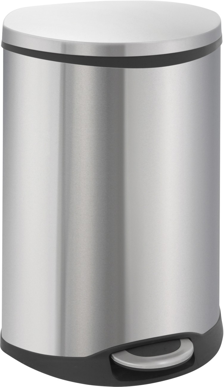 V-PART Treteimer 2 x 22 L Silber Kunststoff, Stahl