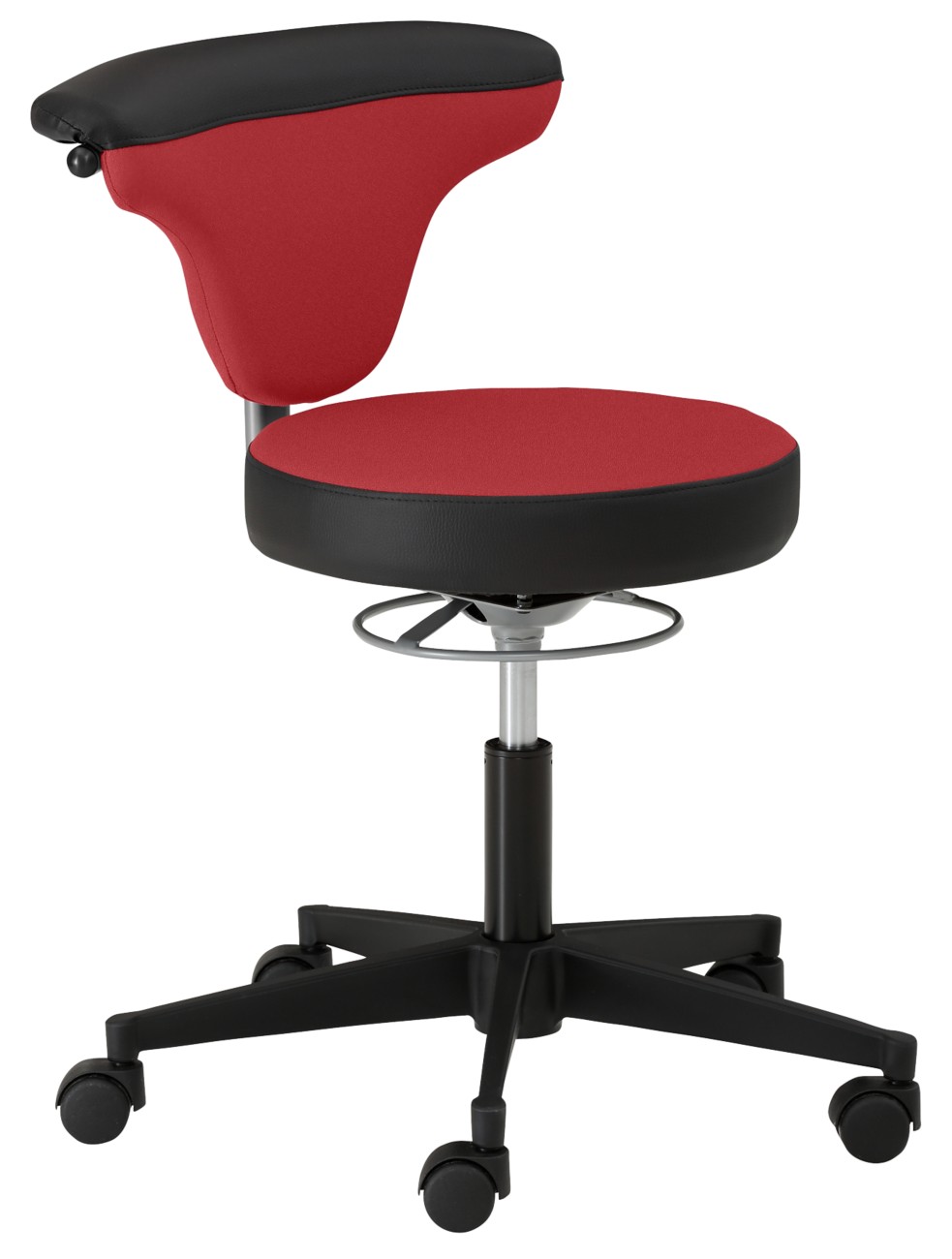 mayer sitzmöbel myTORRO SIT Drehstuhl mit festen Armlehnen Höhenverstellbar Rot-Schwarz max. 140 kg 1351 660 x 590 x 680...