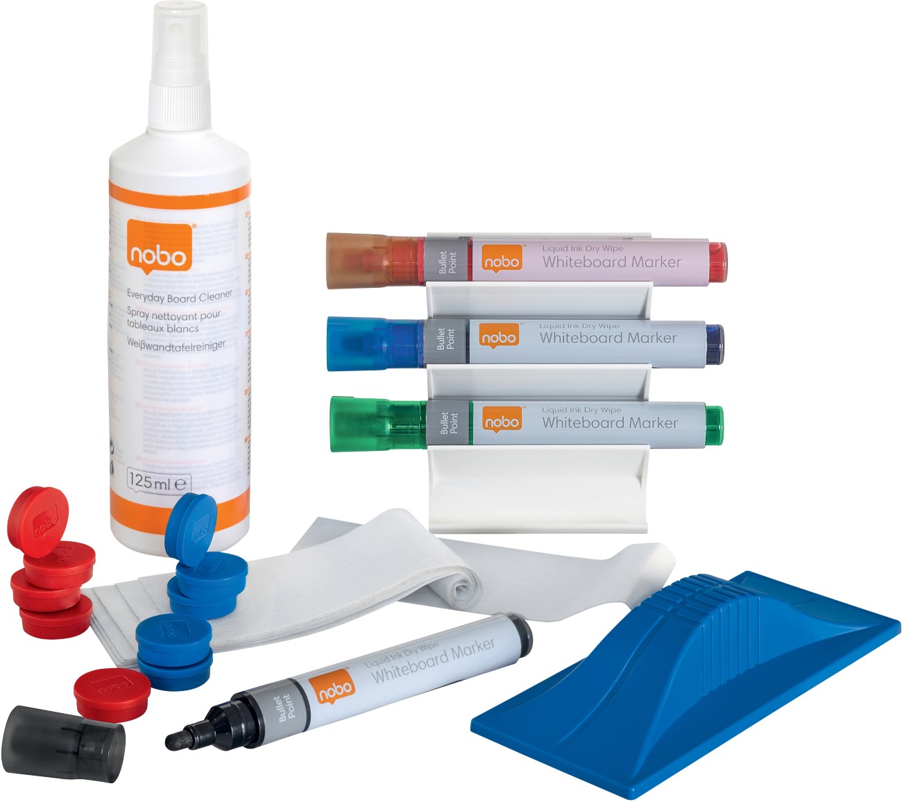 Nobo Dry Erase Whiteboard Accessory & Cleaning Starter Kit 32 Pieces 1941430