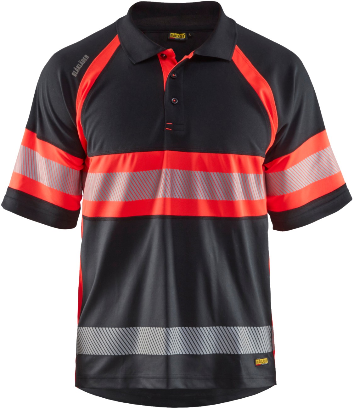 Blåkläder Black/Red Polo Shirt 33381051 Pl (Polyester) Small