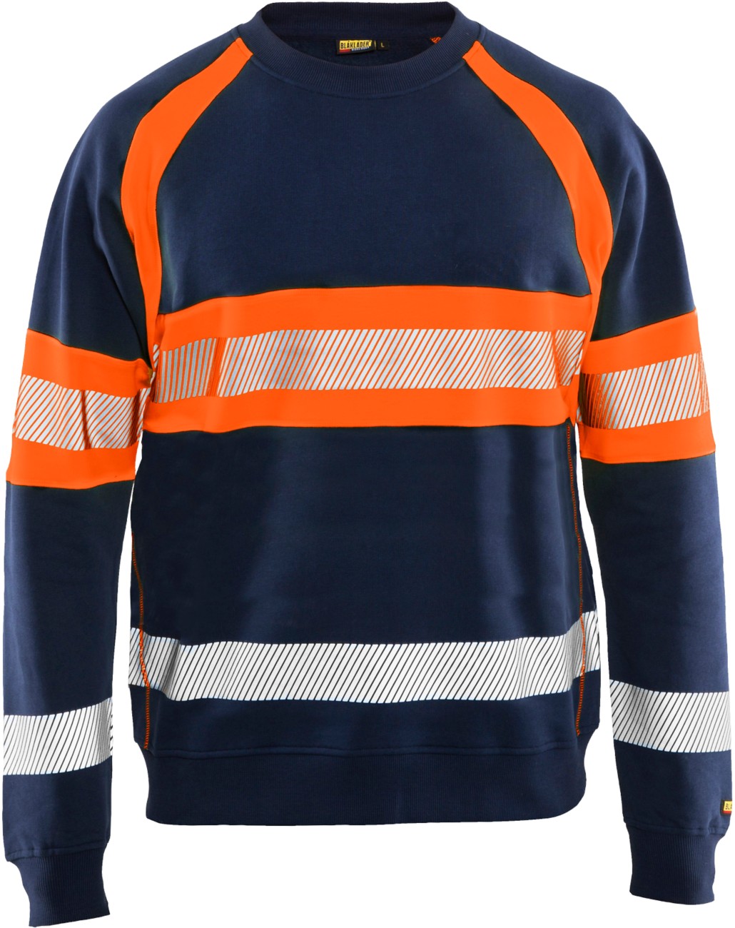 Blåkläder Blue/Orange Sweater 33591158 Cotton Navy Extra Large
