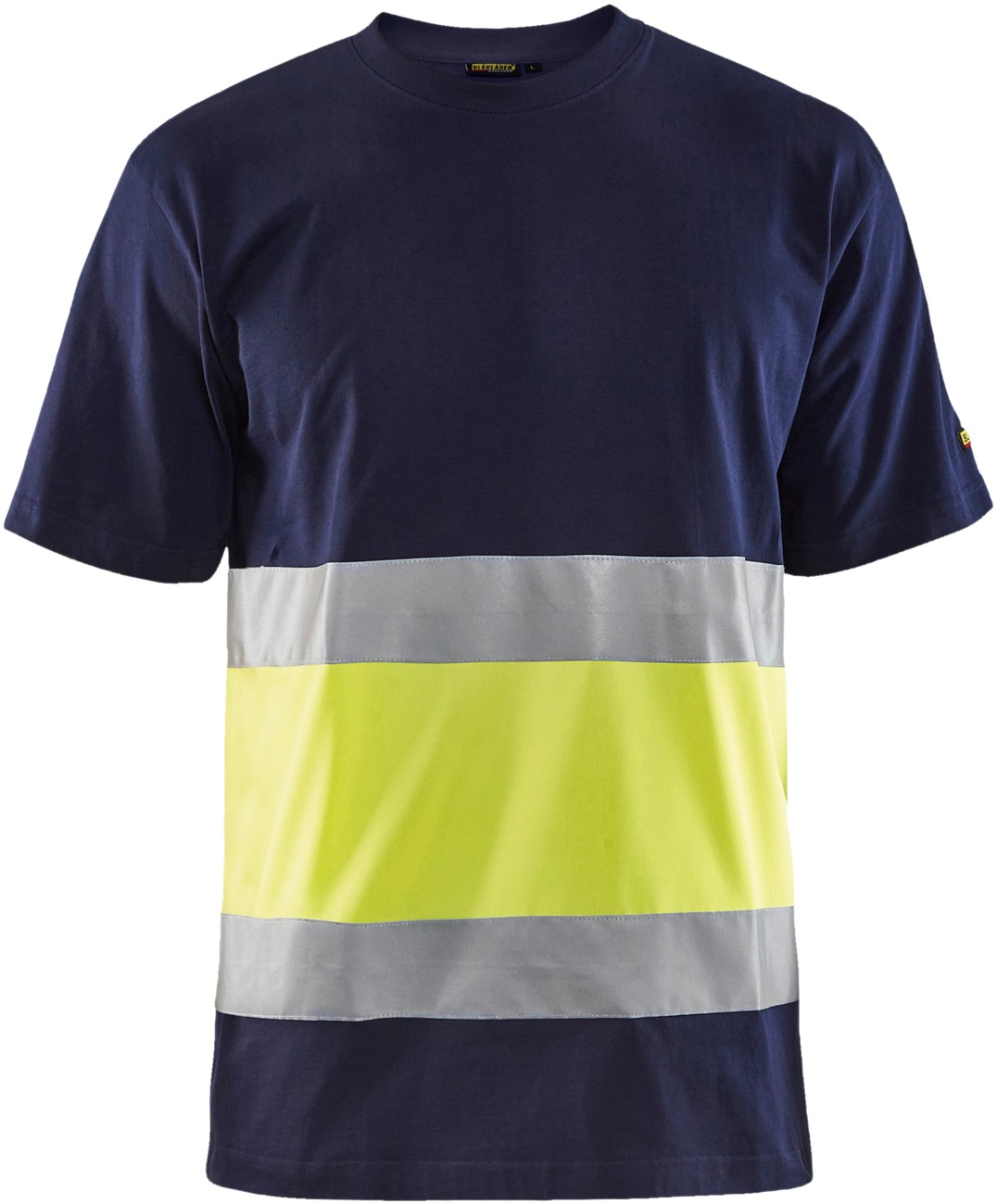 Blåkläder Blue/Yellow T-Shirt 33871030 Cotton Navy Medium