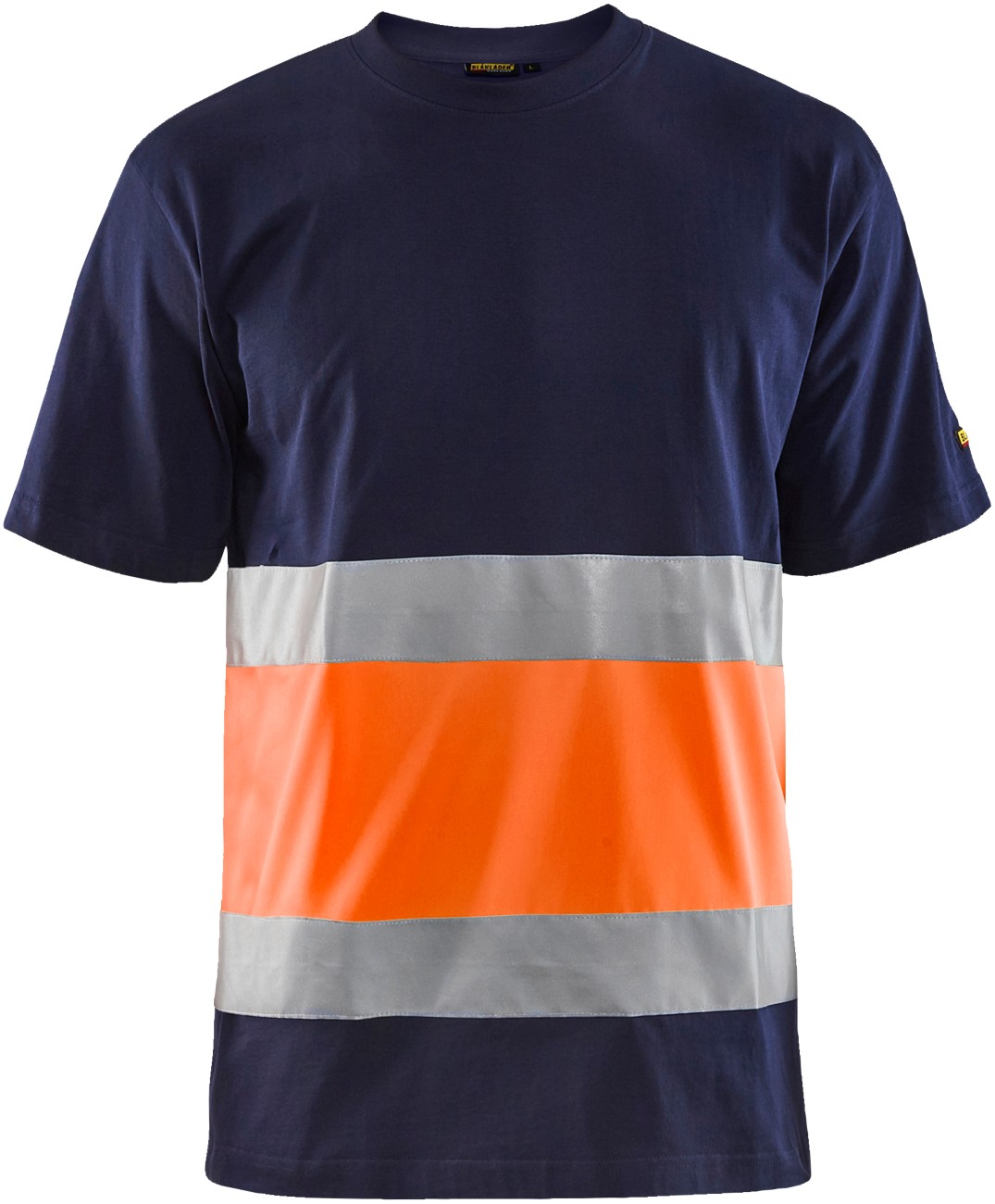 Blåkläder Blue/Orange T-Shirt 33871030 Cotton Navy Medium