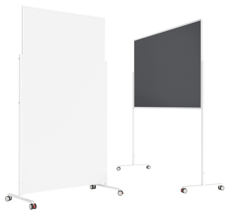 magnetoplan VarioPin Whiteboard-Pinnwand-Kombi Magnetisch 100 (B) x 9 (T) x 180 (H) cm Grau, Weiß