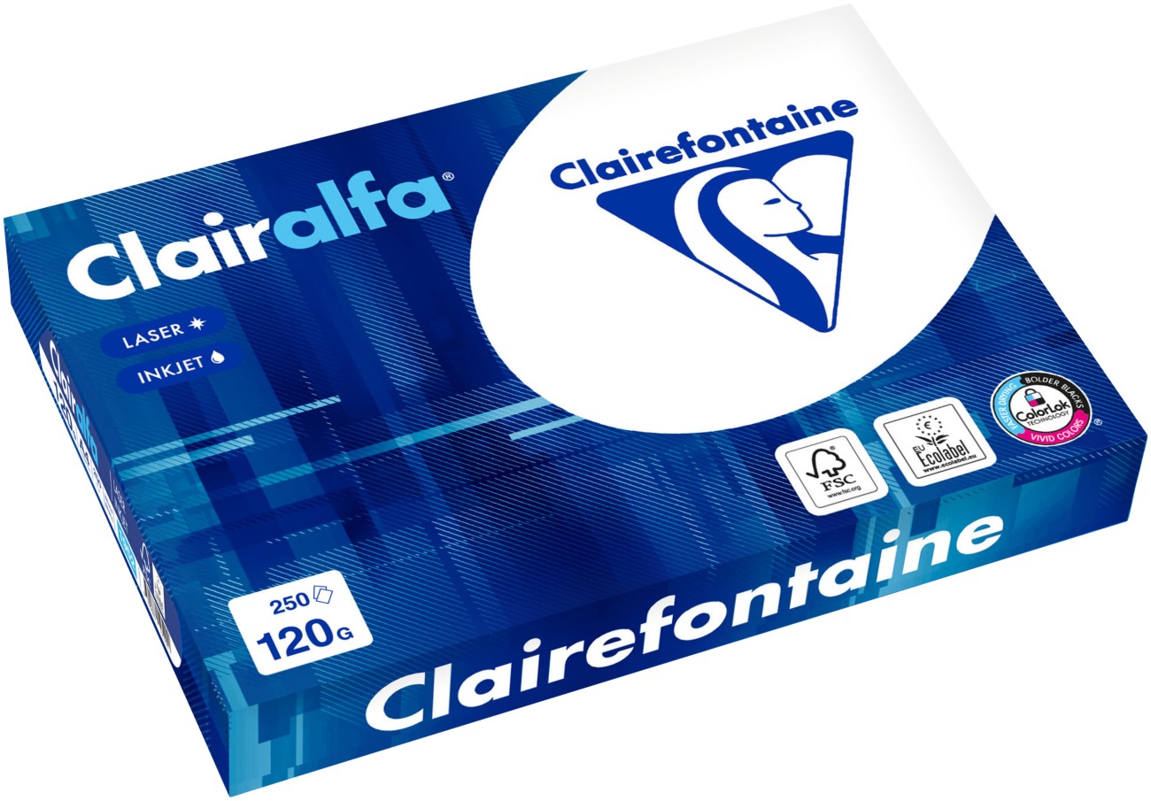 Clairefontaine Clairalfa DIN A4 Druckerpapier 120 g/m² Weiß 171 CIE 250 Blatt