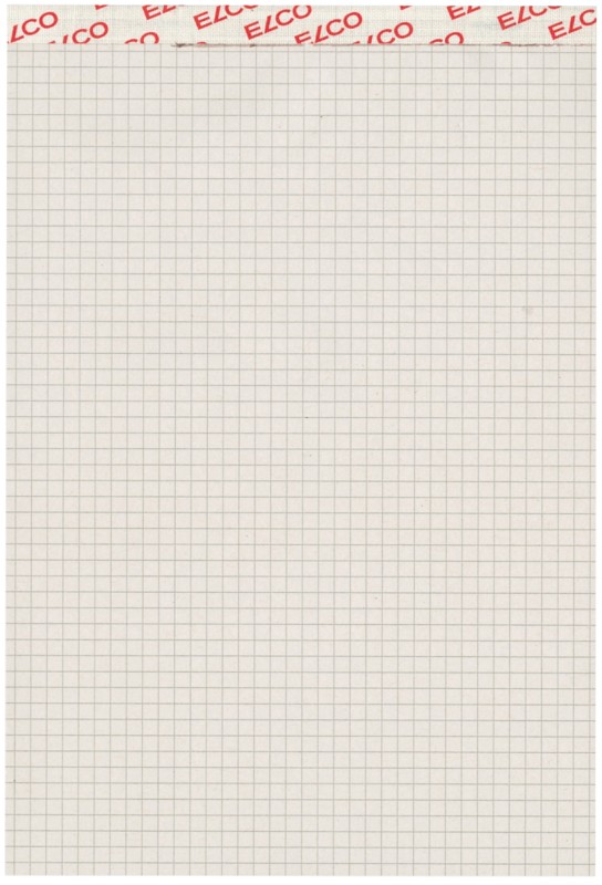 Elco Notizblock DIN A5 Quadrille Geheftet Oben gebunden Pappkarton Hardback Grau Perforiert 100 Blatt