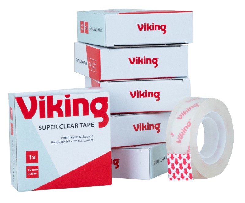 Viking Klebeband Kristallklar Transparent 19 mm (B) x 33 m (L) PP (Polypropylen) 6 Rollen