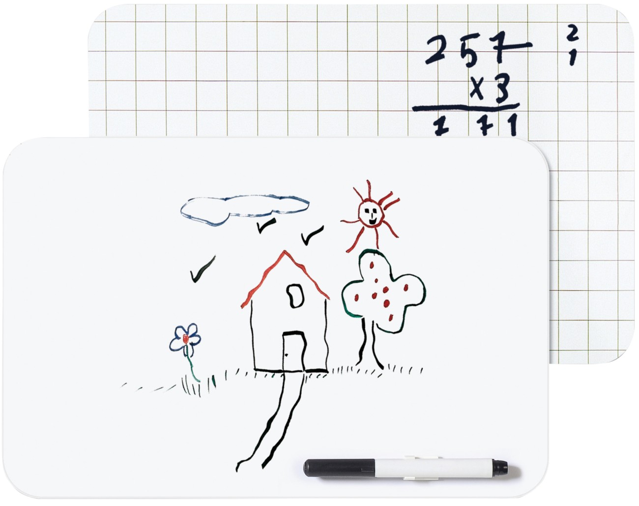Bi-Office Schoolmate Whiteboard Melamine Double Sided 30 (W) X 21 (H) Cm Pack Of 30