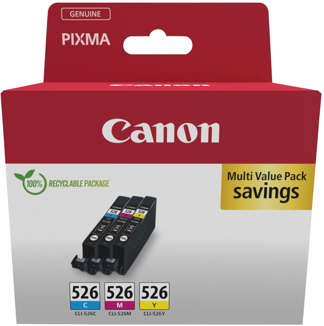 Canon CLI-526 Original Tintenpatrone Cyan, Magenta, Gelb Multipack 3 Stück