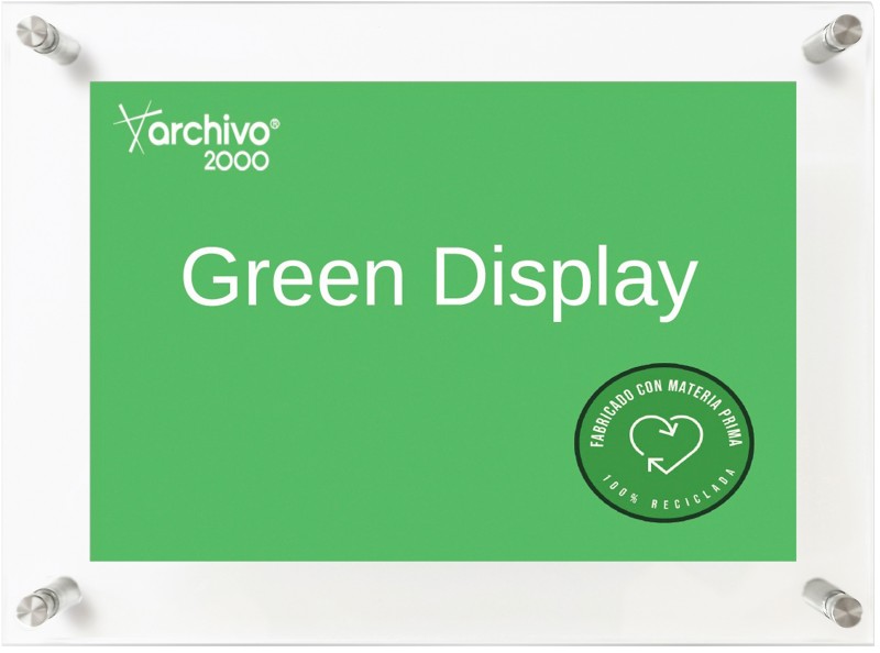 Archivo 2000 Wanddisplay DIN A3 Wandmontage 34,5 (B) x 3,5 (T) x 47 (H) cm Transparent