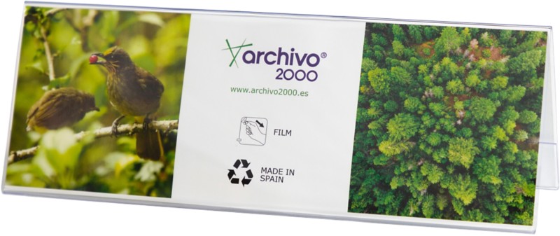 Archivo 2000 Tischnamensschild 30 x 8,5 x 10,2 cm PS (Polystyrol) Transparent