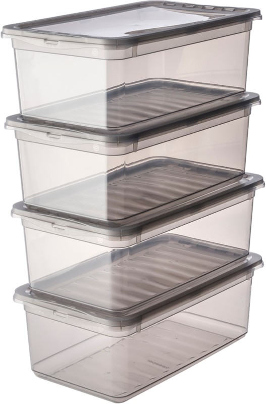 keeeper Aufbewahrungsbox 5,6 L mit Deckel Grau 19,5 (B) x 33 (T) x 22 (H) cm