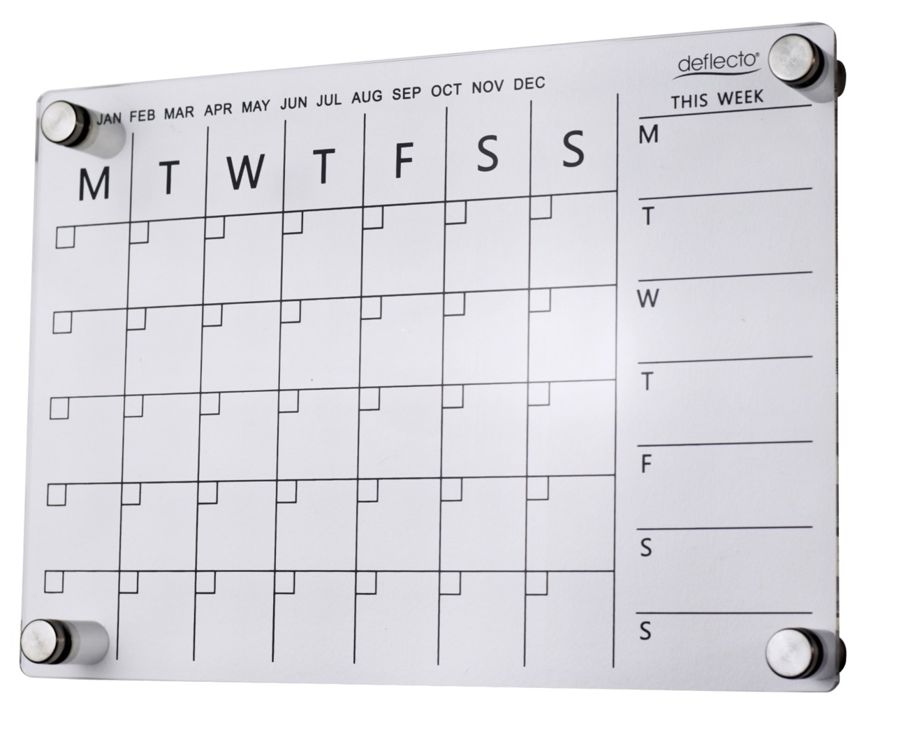 Deflecto Wall Planner Non Magnetic Wall Mountable 42 (W) X 29.7 (H) Cm Plastic Transparent