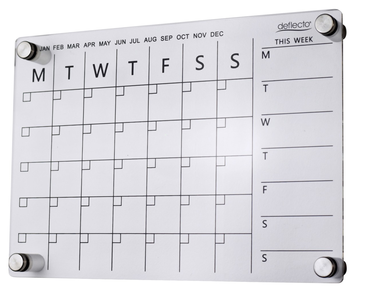 Deflecto Wall Planner Non Magnetic Wall Mountable 29.7 (W) X 21 (H) Cm Plastic Transparent