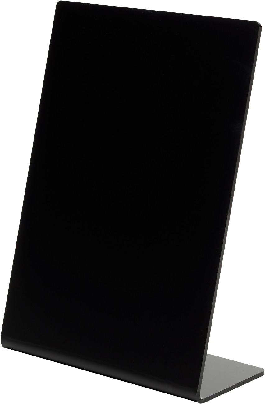 Deflecto Sign Holder A5 Portrait 1 Countertop Rectangle 15 (W) X 6.7 (D) X 21.1 (H) Cm Black