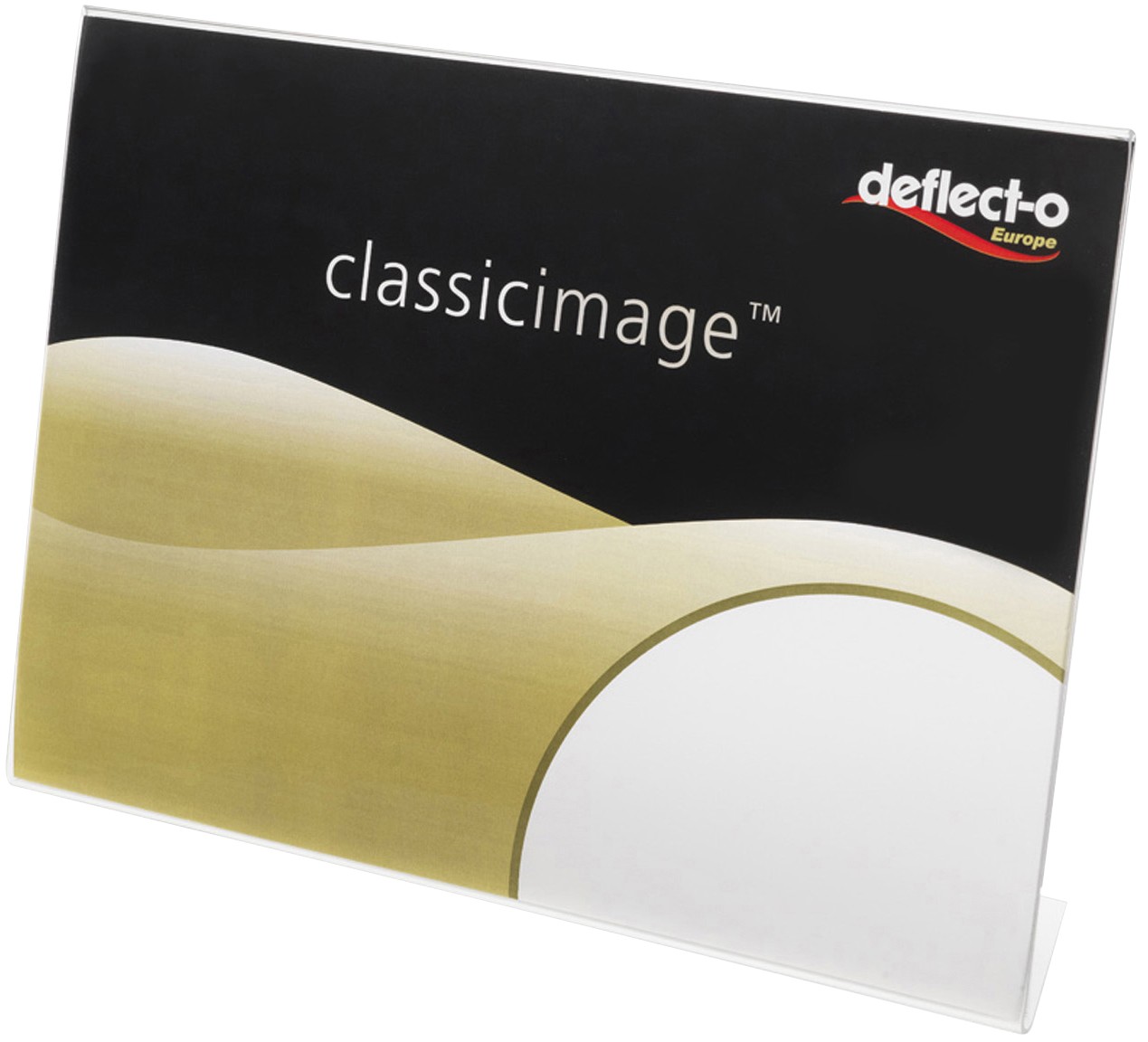Deflecto Sign Holder A3 Landscape 1 Countertop Rectangle 42 (W) X 11 (D) X 30.3 (H) Cm Transparent