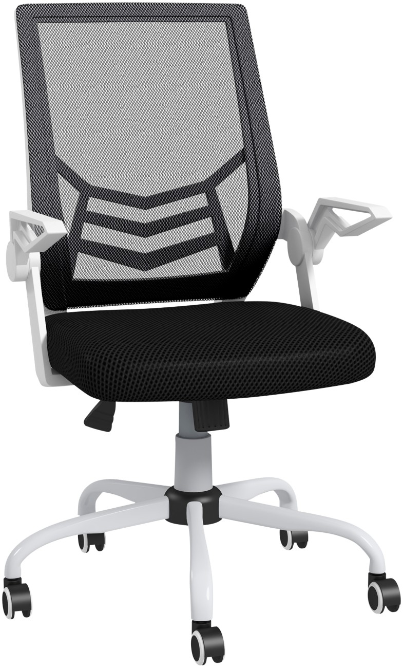 Vinsetto White/Black Mesh Swivel Office Chair Task Computer Chair W/ Lumbar Support, - And - Image 7