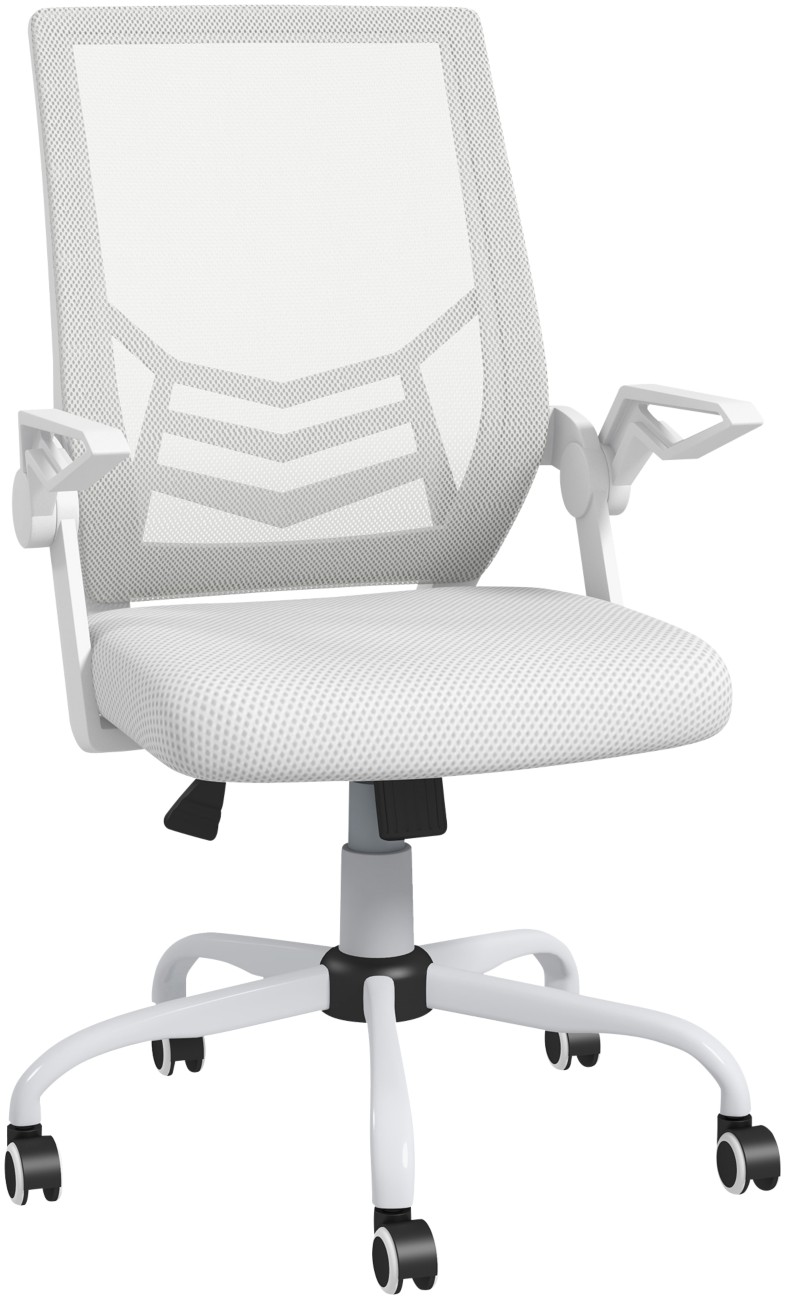 Vinsetto White Mesh Swivel Office Chair Task Computer Chair W/ Lumbar Support, - Image 7