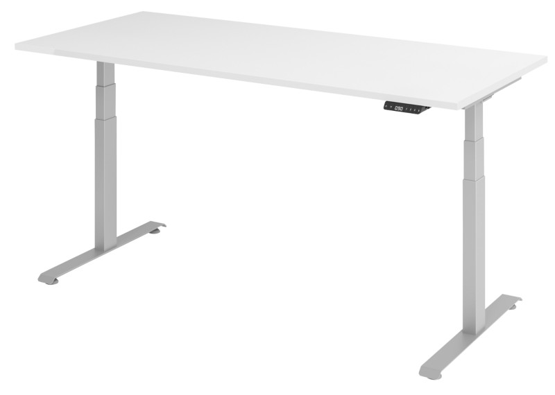 Sitz-Stehschreibtisch T-Fuß 1.800 (B) x 800 (T) x 1.295 (H) mm Holz, Metall