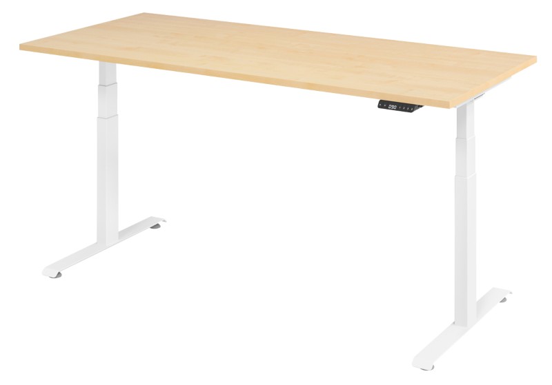 Elektrisch Höhenverstellbar Sitz-Stehschreibtisch Ahorn T-Fuß 1.800 (B) x 800 (T) x 1.295 (H) mm Holz, Metall