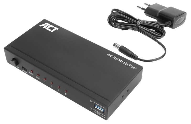 ACT HDMI-Splitter HDMI-Buchse HDMI-Buchse Schwarz