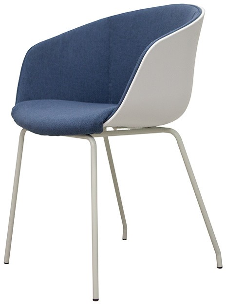 Schaffenburg Serie 131 Bürostuhl Kunststoff Feste Armlehne Blau, Weiß 120 kg ATC4-131-BL-WB 590 x 510 x 790 mm