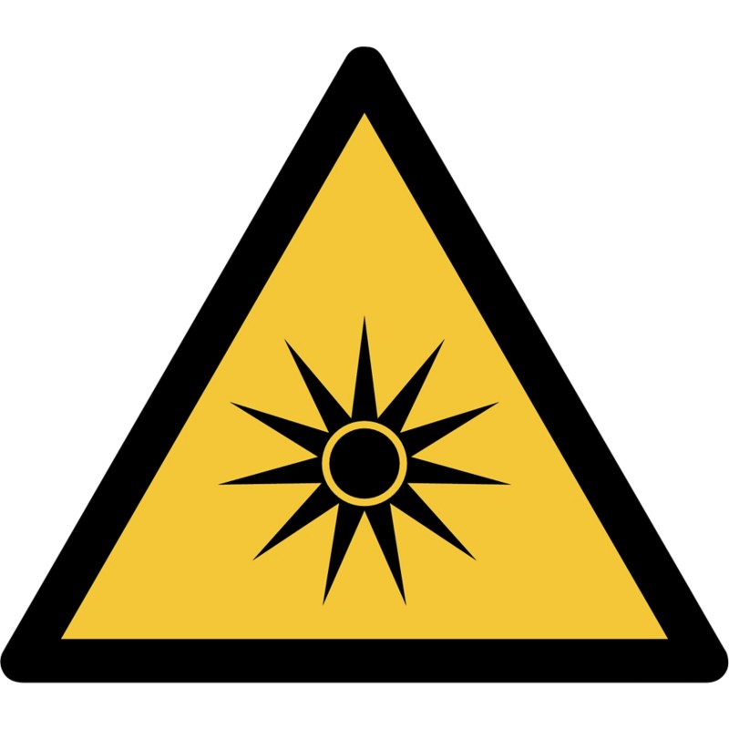 Djois Warnschild Warnung vor optischer Strahlung Klebstoff, einschraubbar PP (Polypropylen) 15 (B) x 0,14 (H) cm 3 Stück